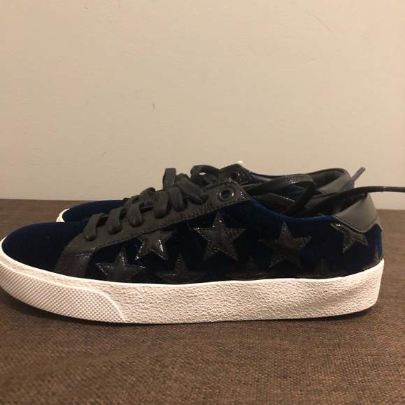 Saint Laurent Court Classic Navy Blue California Luxury Sneakers 35 - Picture 4 of 7